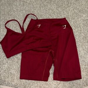 Women’s Gymshark biker short and bra matching set